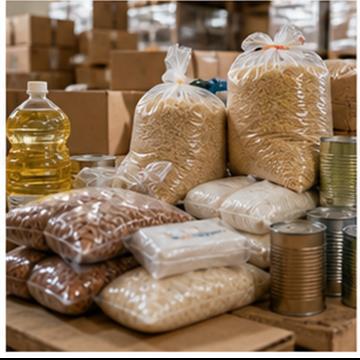 Emergency food supply packages for Gaza